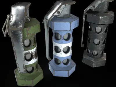 Falsh Grenade Free Free low-poly 3D model