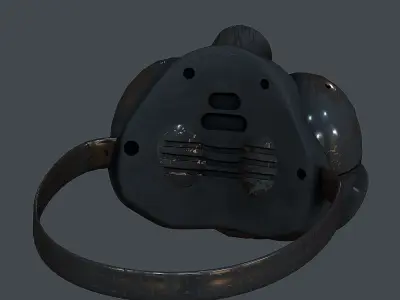 Gas mask helmet 3d model scifi Low-poly Low-poly 3D model