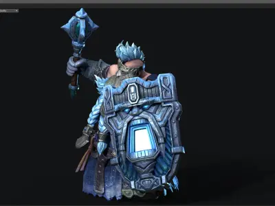 Dwarf warrior 3D model