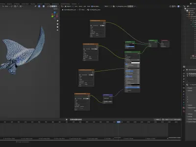 Spotted Eagle Ray Low-poly 3D model