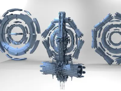 Sci Fi Portal Gateway 3 designs  3D model