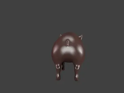 lowpoly pig 3D model
