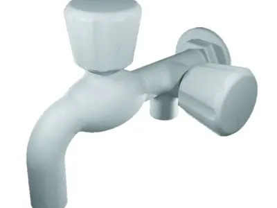 Spectacular Two Way Plastic Tap Low-poly 3D model