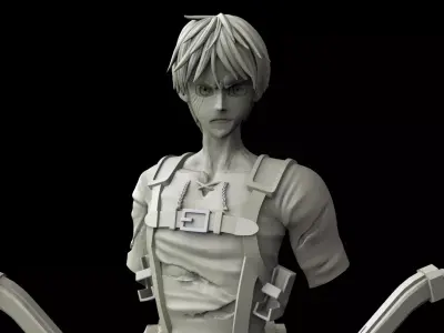Eren Yeager Bust 3D print model