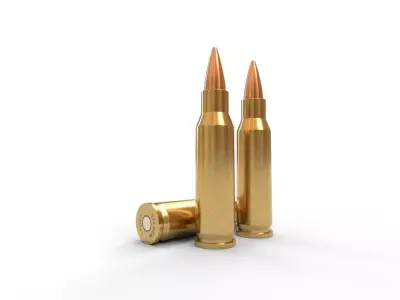 221 Remington Fireball Ammo Low-poly 3D model