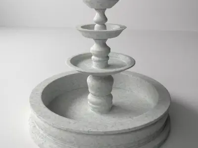 Fountain with three tiers 3D model