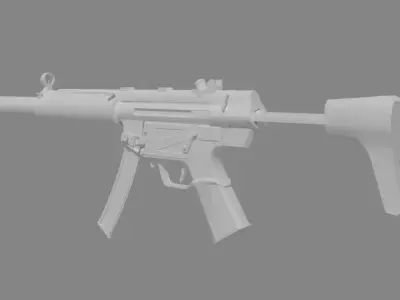 MP5 SD3 Low-poly 3D model