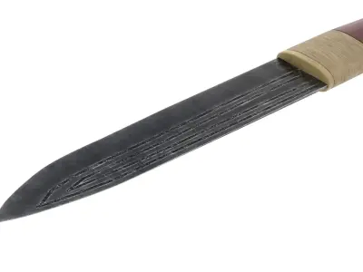 Seax Knife Low-poly 3D model