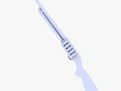 12GA Pump Action Shotgun  Low-poly 3D model