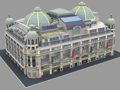 Grands Magasins Printemps Boulevard Haussmann Paris 02 3D model