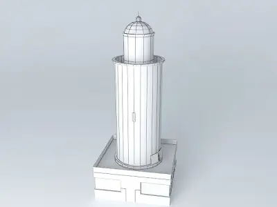Small Stone Lighthouse Free low-poly 3D model