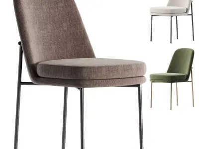 Jack Metal Frame Dining Chair 3D model
