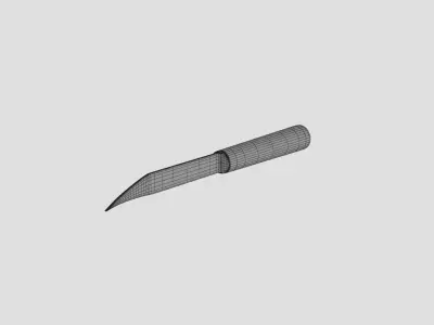 Simple Knife Low-poly 3D model