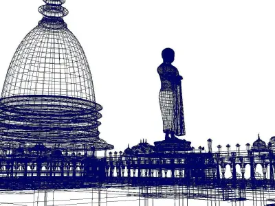 buddha temple 3D model