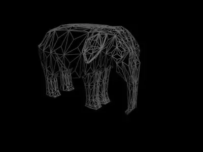LowPoly Elephant Free low-poly 3D model