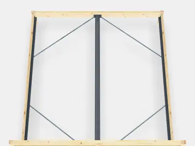 TARVA Bed frame Low-poly 3D model