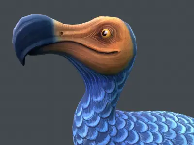 Dodo bird Low-poly 3D model