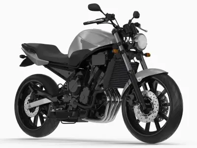 Motorcycle Silver 3D model
