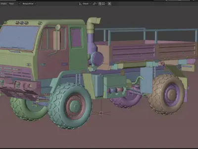 High Poly Military Cargo Truck M1078  Realistic 3D Model 3D model