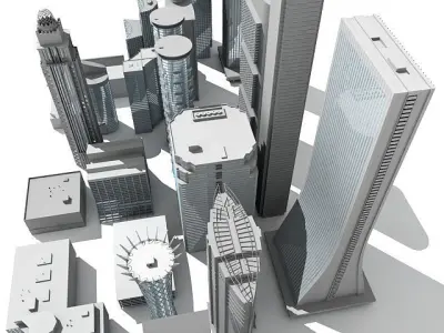 22 Architecture Buildings 3D model