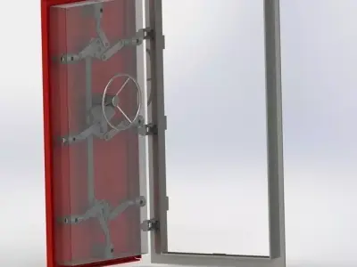 Center Locking Door for Ship Free 3D model