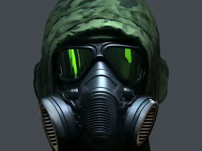 Helmet 3d model military combat Military Low-poly Low-poly 3D model