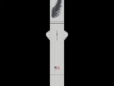 Blue Origin New Glenn Reusable Rocket 2020 Low-poly 3D model