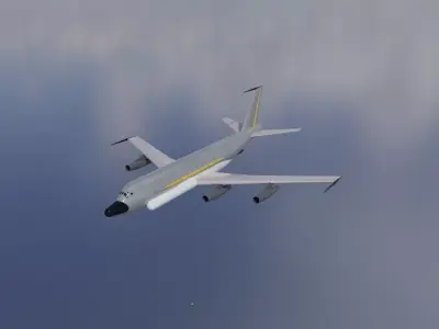 RC-135D ELINT SIGINT Style Jet - Custom 1950s Aircraft Low-poly 3D model
