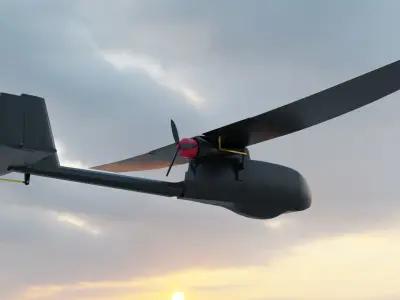 RQ 11 Raven UAV Model for 3D printing Free 3D print model