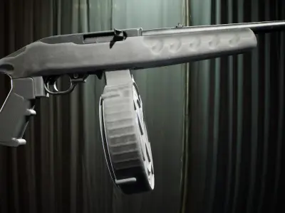 PBR - Ruger 10 22 Beehive Rifle - Game-Ready 3D Asset Low-poly 3D model