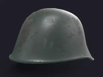 WW2 German Stahlhelm Low-poly 3D model