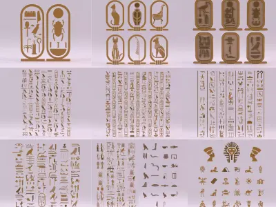 10 Models - Egyptian Symbols - Collection 01 