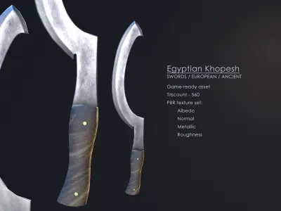 Egyptian Khopesh Low-poly 3D model