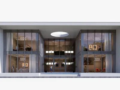 INVESTRIBE Office Building Low-poly 3D model