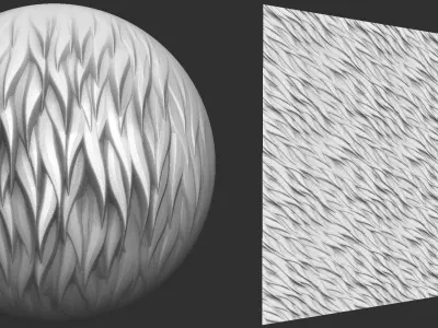 Stylized Fur VDM Brushes and Surface Noise Low-poly 3D model