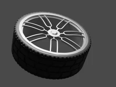 Two spoke sport wheels Free low-poly 3D model