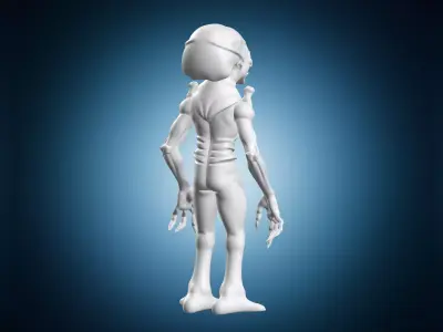 Alien Creature Extraterrestrial Sci-Fi Miniature 3D print model