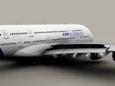 Airbus A380 New House Colors 3D model