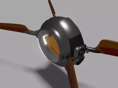 spaceship oblivion bubble Low-poly 3D model