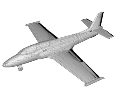 Soko G-2 Galeb Aircraft Low-poly 3D model