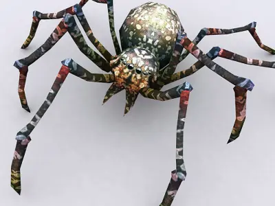 3DRT - Spiders Low-poly 3D model