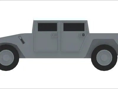 Open Combat Vehicle Low-poly 3D model