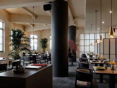 Modern Chinese Japanese Fusion Restaurant Interior Scene 3D model