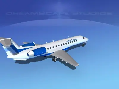 Embraer ERJ-135 Jet Fast 3D model