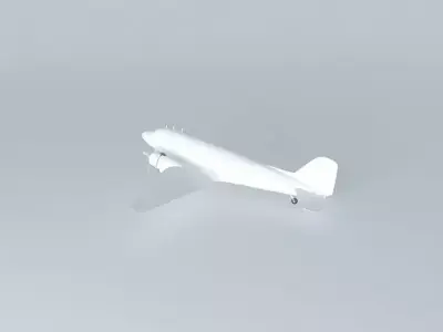 DC 3 at LAX Free 3D model