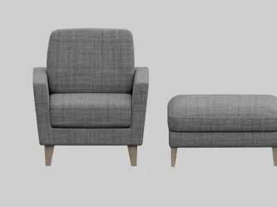 Furniture Set-01 Low-poly 3D model
