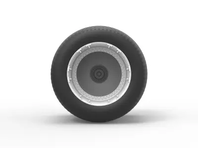 Double Wheel from vintage monster truck Scale 1 to 25 3D print model