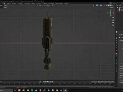 Sci-Fi Rocket Launcher 01 Low Poly Game Ready Asset Low-poly 3D model