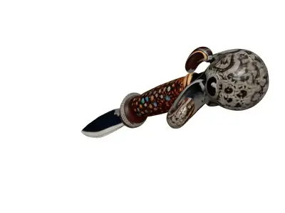 Ornate Kraken Fantasy Dagger 3D model