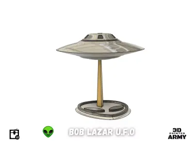 Bob lazar inspired UFO Flying saucer 3D print model